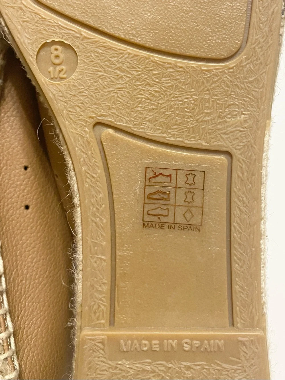 Everlane Caramel Tan Leather Espadrille Slip-On Flats
